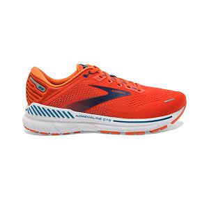 Brooks Adrenaline GTS 22 Road Running Shoes - Mens, Orange/Blue/White | IE-NSR852169